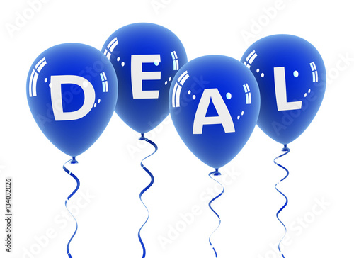 deal balloon concept 3d illustration