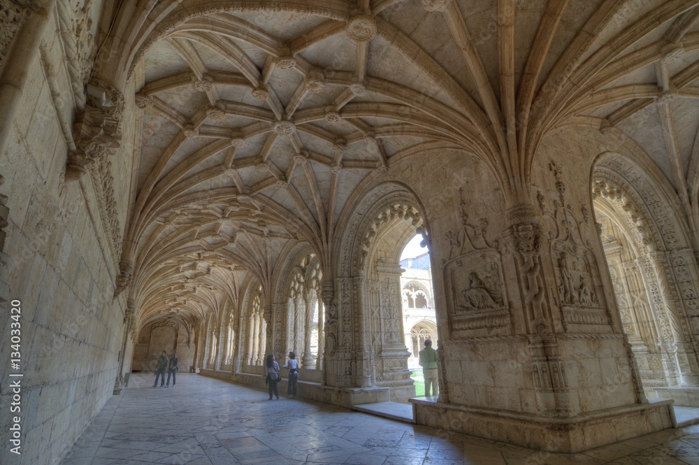 Jerónimos Monastery Cloister, Lisbon, Portugal 