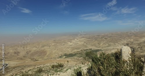 Panoramic view of Mount Nebo on the land of promise