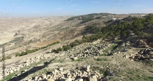 Panoramic view of Mount Nebo on the land of promise