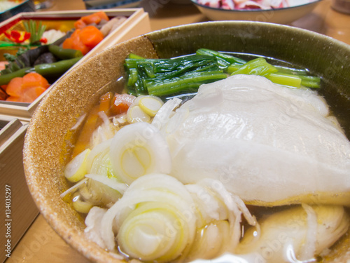 Japanese traditional soup, ZOUNI photo