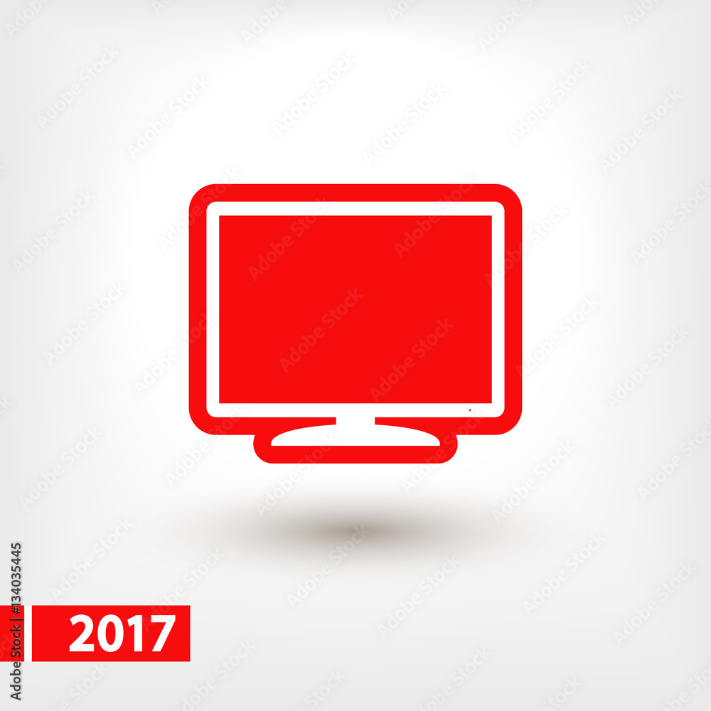 Monitor icon, vector illustration. Flat design style Monitor icon, vector illustration. Flat design style
