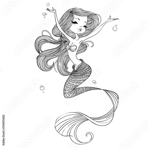 cute cartoon mermaid