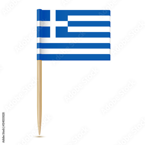 Flag of Greece. Flag toothpick 10eps