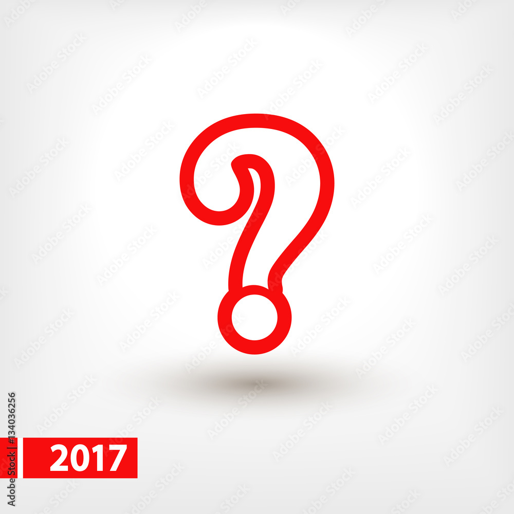 Question mark sign icon, vector illustration. Flat design style 