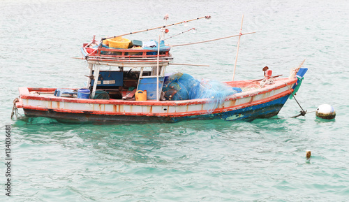 Fishing boat on the sea © superonep