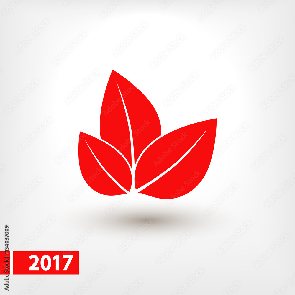 Leaf icon, vector illustration. Flat design style Leaf icon, vector illustration. Flat design style