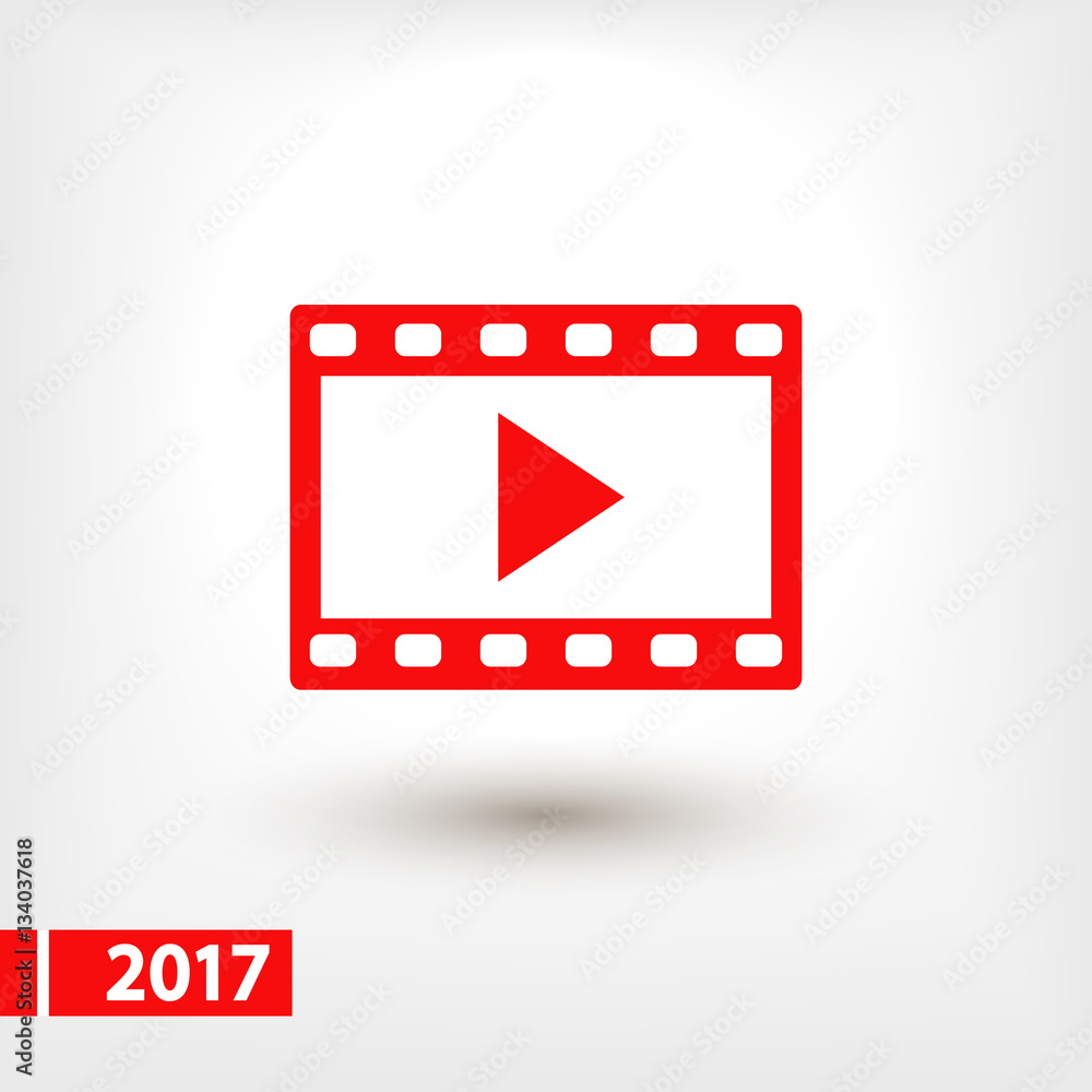 video icon, vector illustration. Flat design style video icon, vector illustration. Flat design style