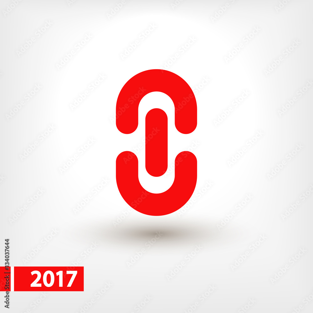 chain link icon, vector illustration. Flat design style chain link icon, vector illustration. Flat design style