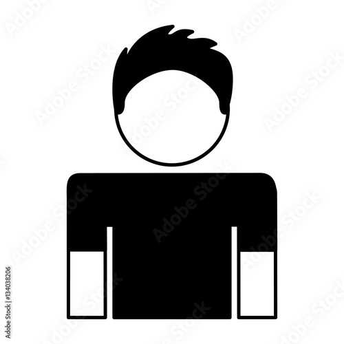 young man avatar character vector illustration design