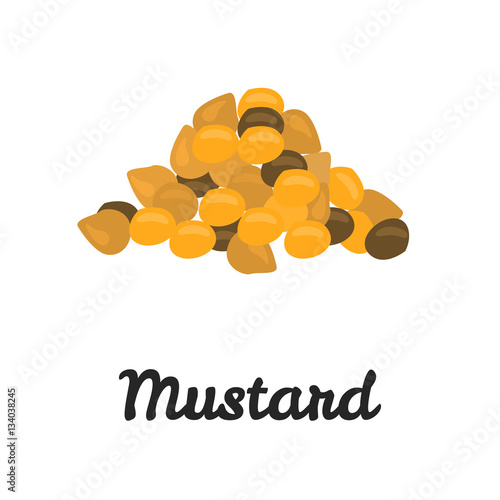 Mustard seeds color flat icon for web and mobile design