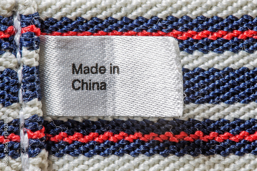 Made in China label