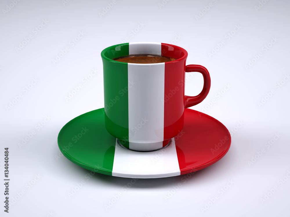 Obraz premium coffee cup with Italy flag