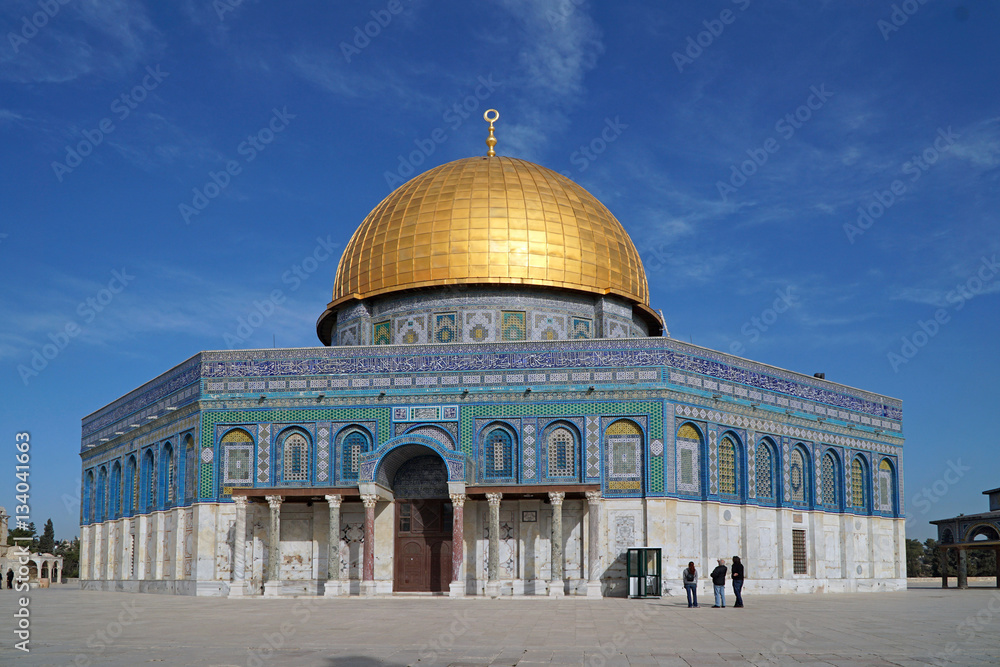 JERUSALEM:  The golden Dome of the Rock, built on the site of the ancient Jewish Temple, is the third holiest shrine in Islam.