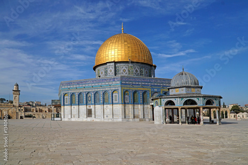 JERUSALEM:  The golden Dome of the Rock, built on the site of the ancient Jewish Temple, is the third holiest shrine in Islam.