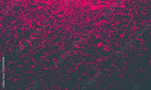 Grunge Cracks Effect Texture. Cracked Concrete Wall. Vector Background