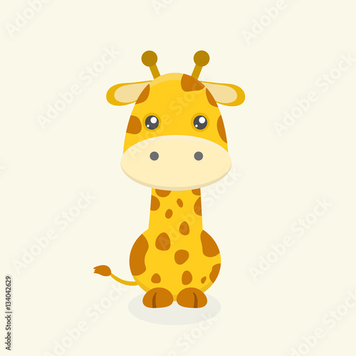 Cute giraffe cartoon.