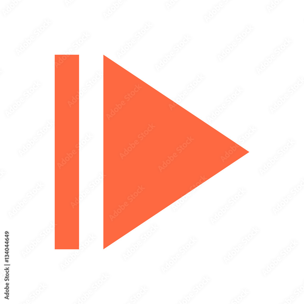 Arrow sign direction icon circle button eject symbol flat style