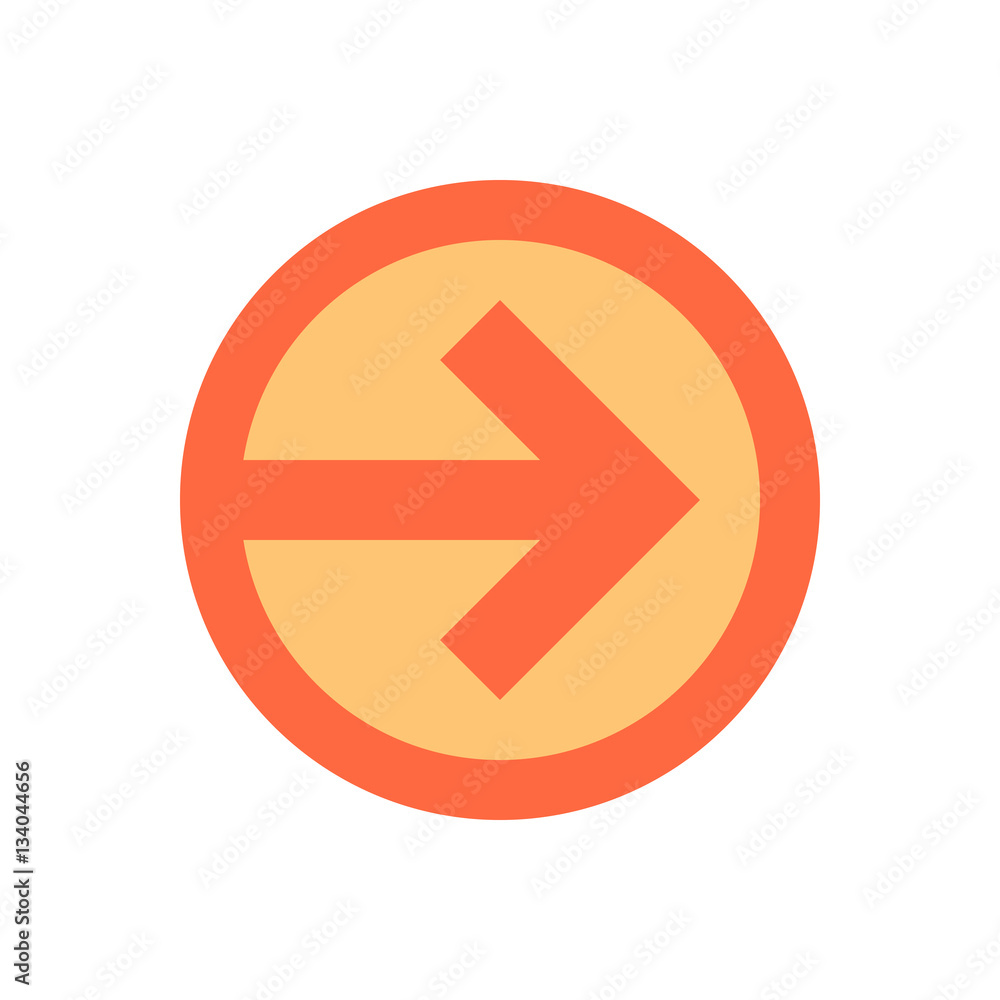Arrow sign direction icon circle button flat style Arrow sign direction icon circle button flat style
