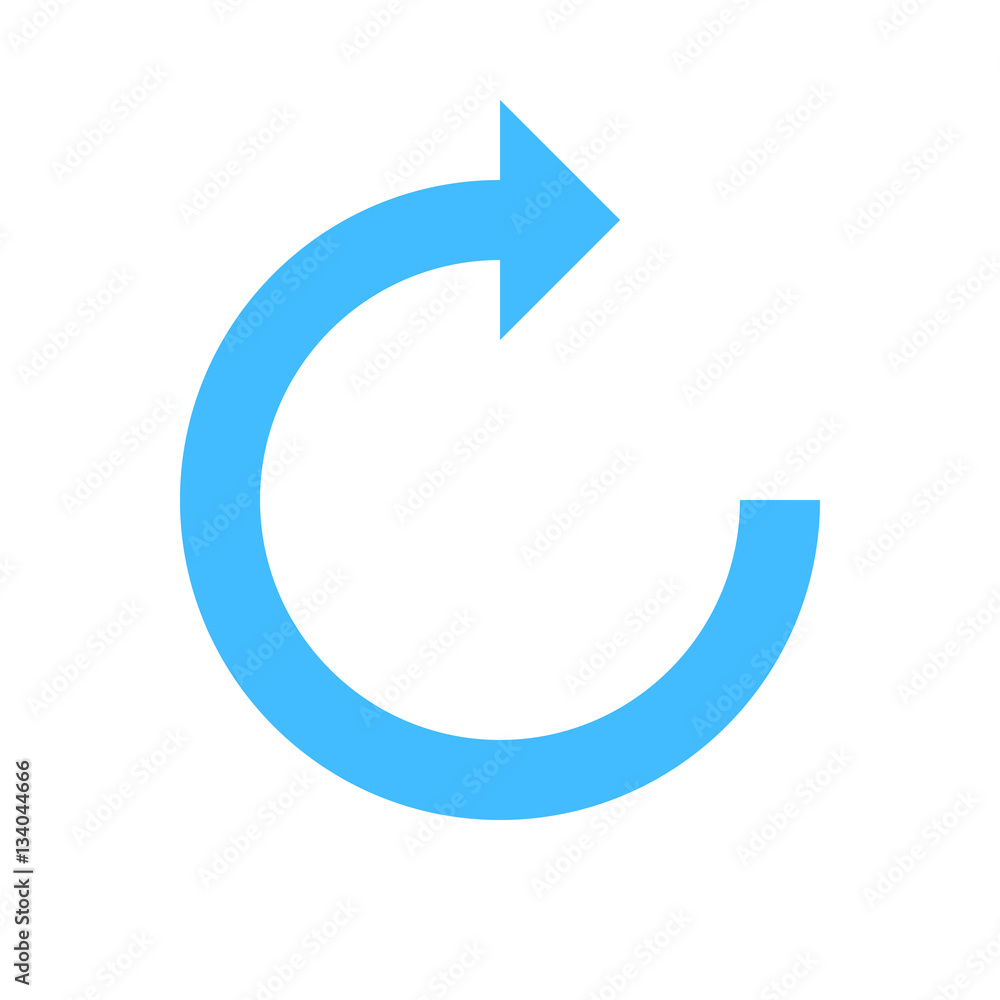 Arrow sign rotation icon reload button refresh symbol flat style Arrow sign rotation icon reload button refresh symbol flat style