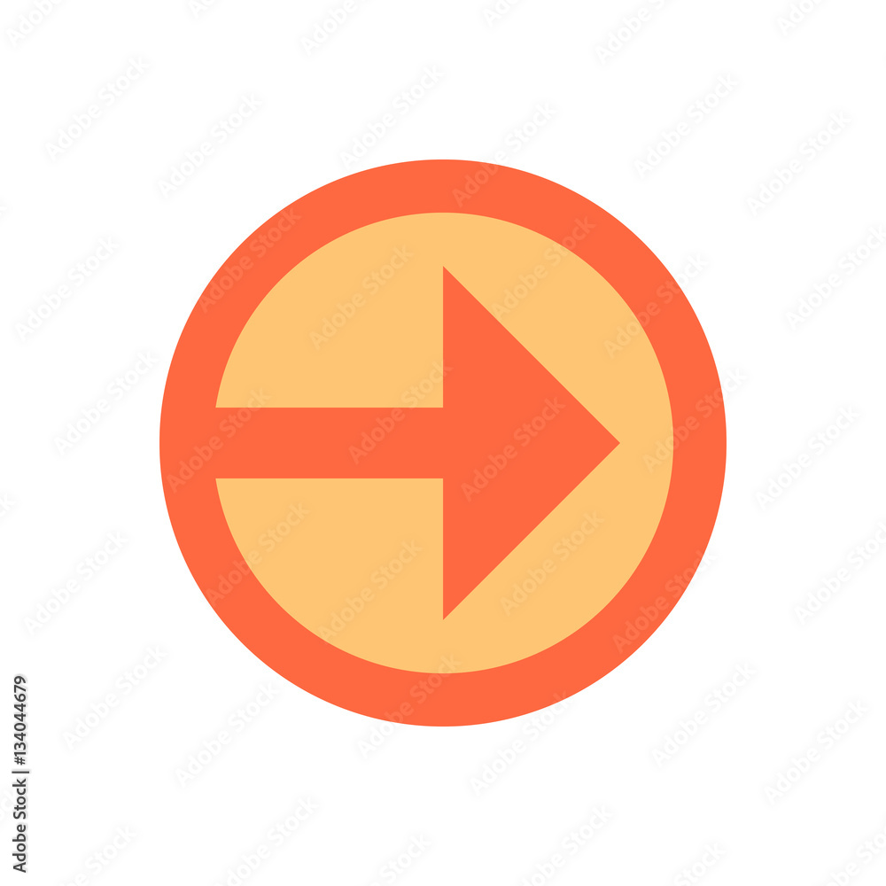 Arrow sign direction icon circle button flat style Arrow sign direction icon circle button flat style