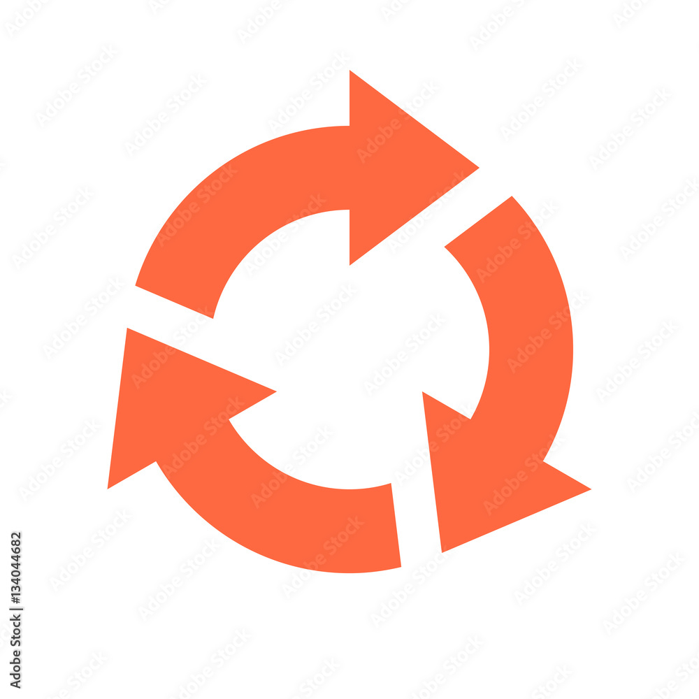 Arrow sign rotation icon reload button refresh symbol flat style Arrow sign rotation icon reload button refresh symbol flat style