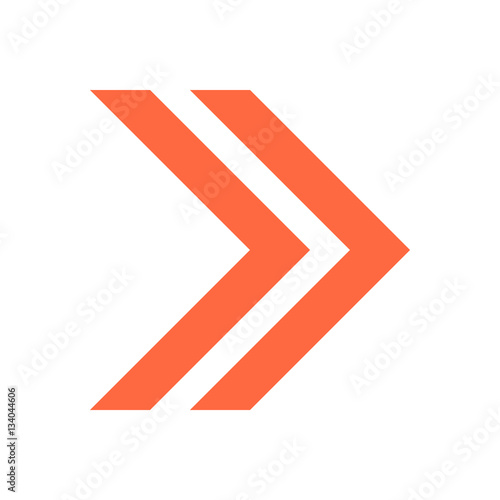 Arrow icon direction button pointer sign flat