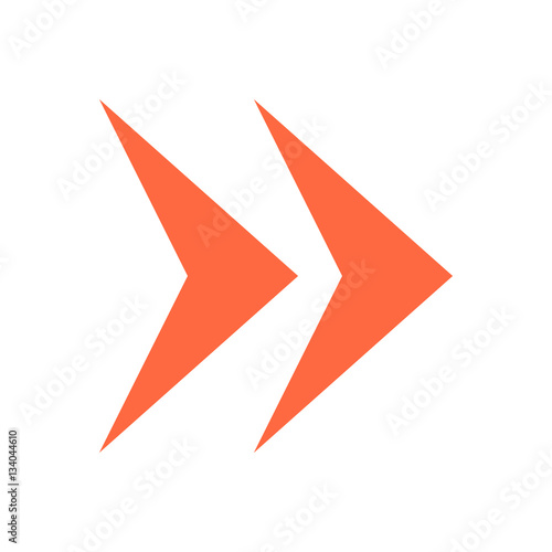 Arrow icon direction button pointer sign flat style