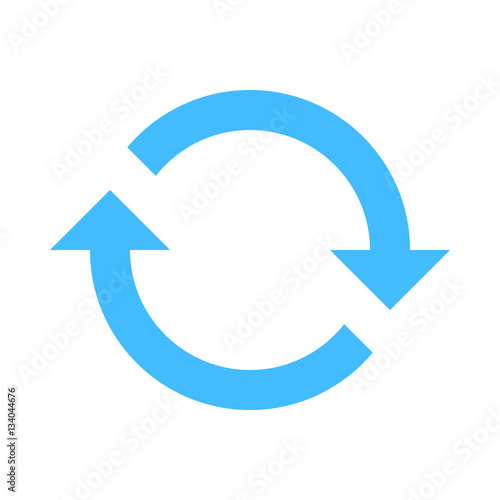 Free Download Arrow sign rotation icon reload button refresh symbol flat style - GFXLoad