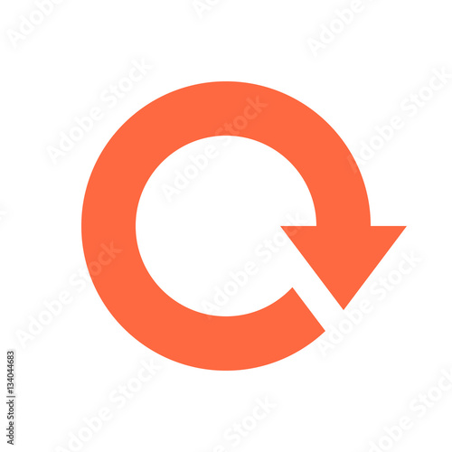 Arrow sign rotation icon reload button refresh symbol flat style
