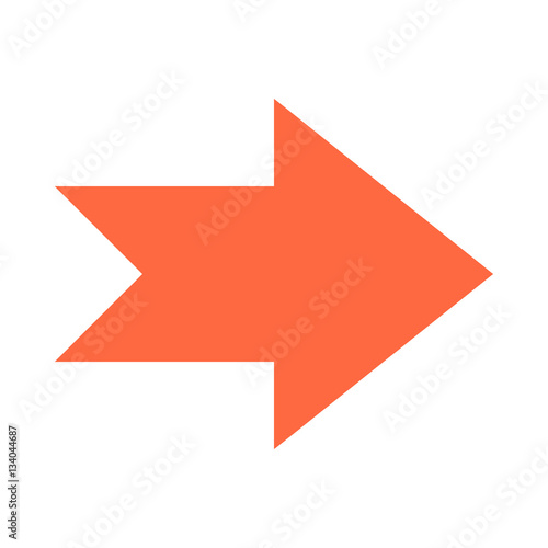 Arrow icon direction button pointer sign flat