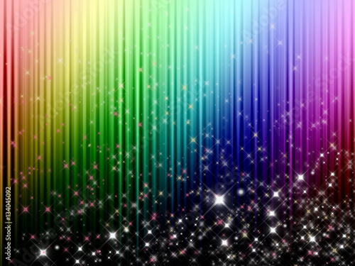 Abstract colorful rainbow background with stars