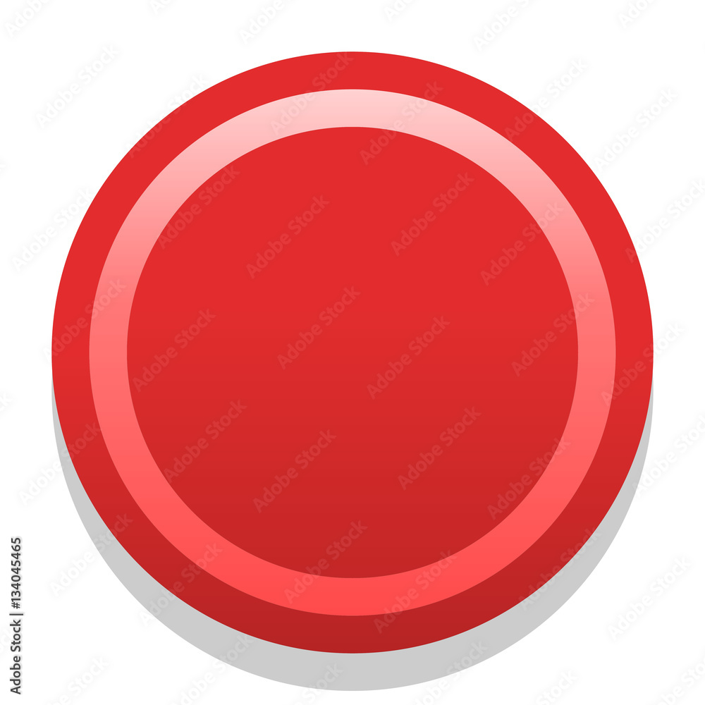 3D red blank icon in flat style 3D red blank icon in flat style