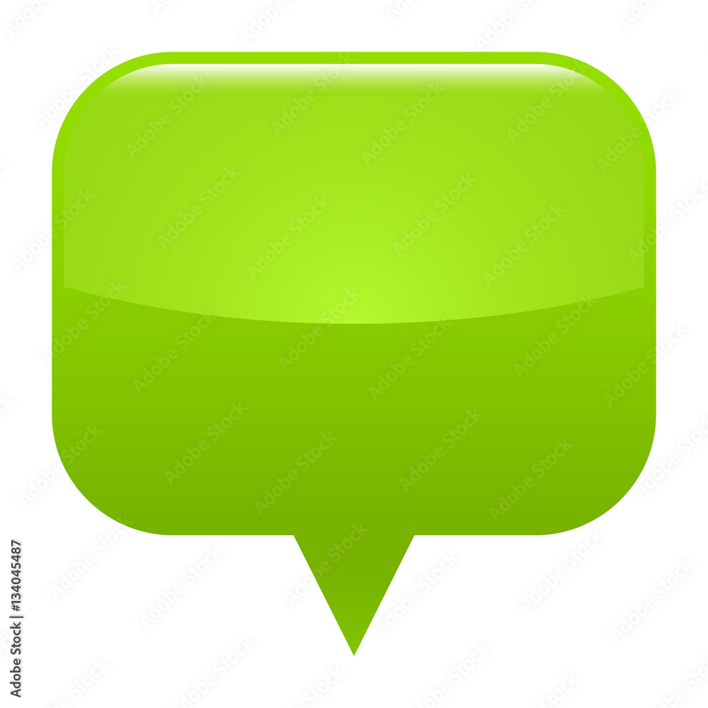 Green glossy map pin blank location icon square empty shape Green glossy map pin blank location icon square empty shape