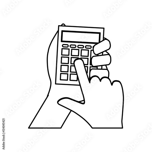 Calculator math device icon vector illustration graphic design