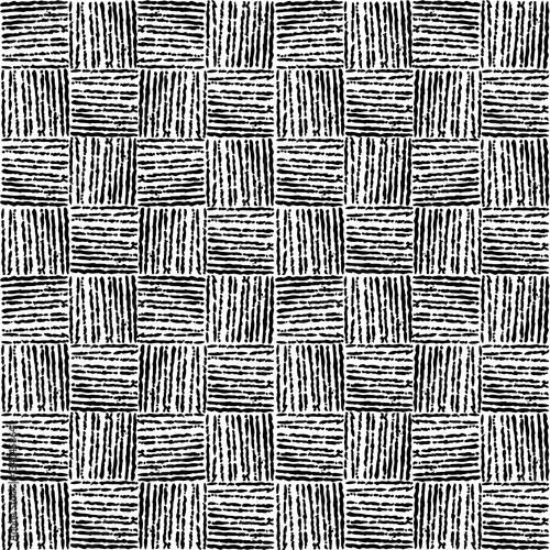 Abstract seamless pattern in black and white colors, vector illustration.