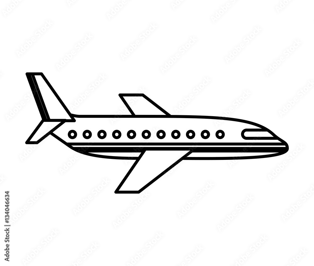 Obraz premium airplane fly isolated icon vector illustration design