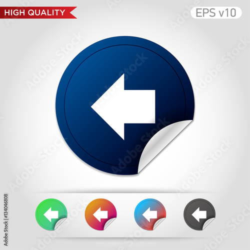 Colored icon or button of left arrow symbol with background Free Download Colored icon or button of left arrow symbol with background - GFXLoad