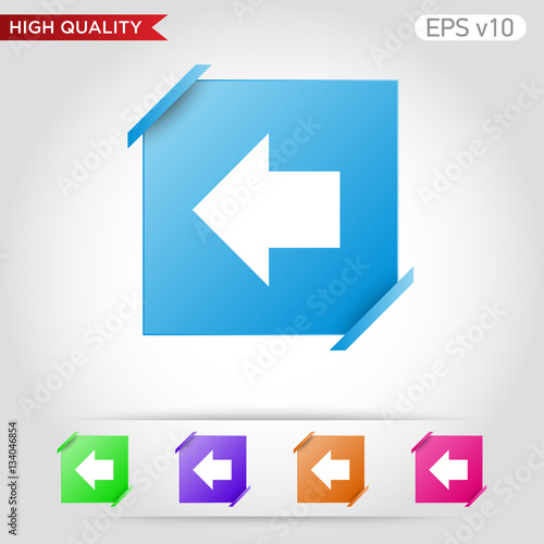 Colored icon or button of left arrow symbol with background Free Download Colored icon or button of left arrow symbol with background - GFXLoad