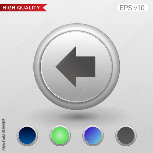 Colored icon or button of left arrow symbol with background Free Download Colored icon or button of left arrow symbol with background - GFXLoad