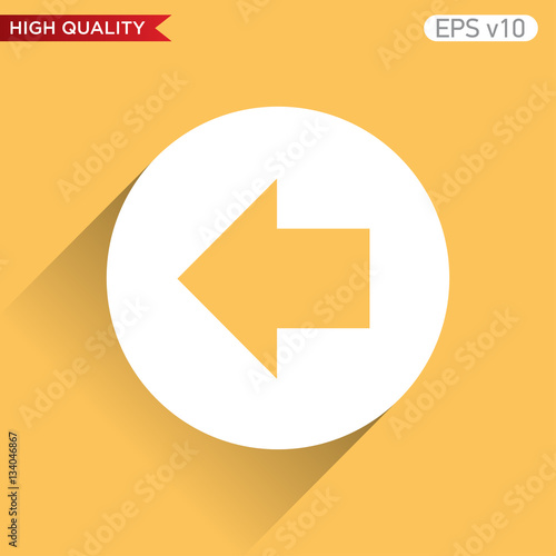 Free Download Colored icon or button of left arrow symbol with background - GFXLoad