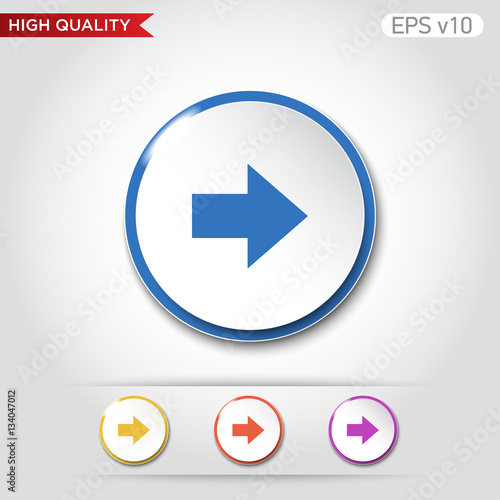 Colored icon or button of right arrow symbol with background Free Download Colored icon or button of right arrow symbol with background - GFXLoad