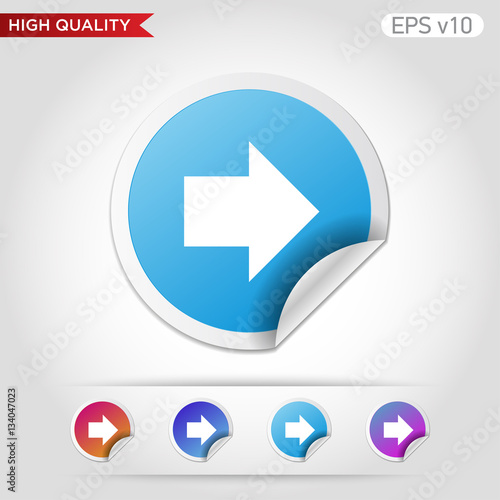 Free Download Colored icon or button of right arrow symbol with background - GFXLoad