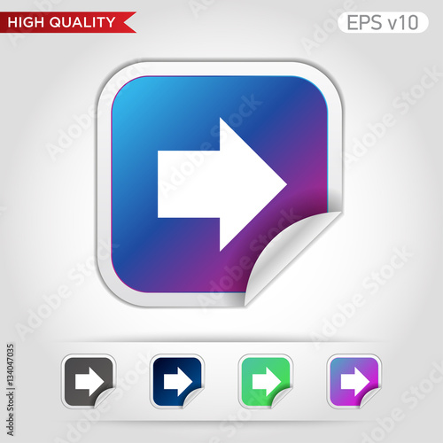 Free Download Colored icon or button of right arrow symbol with background - GFXLoad