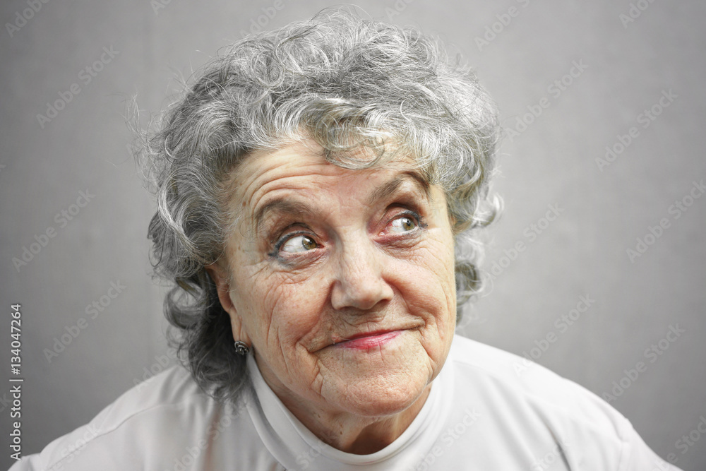 Smile grandmother face Smile grandmother face