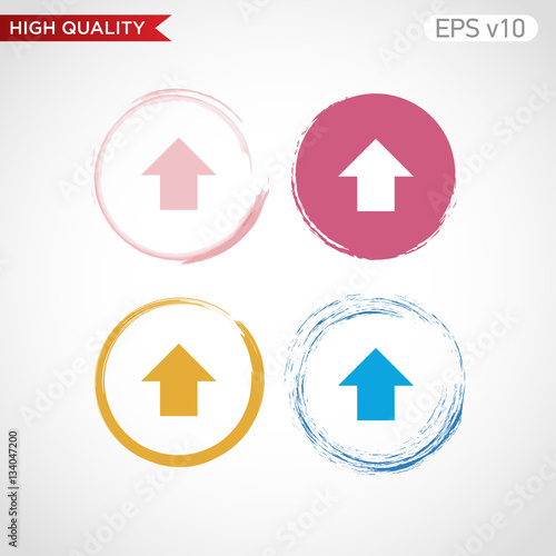 Colored icon or button of up arrow symbol with background Free Download Colored icon or button of up arrow symbol with background - GFXLoad