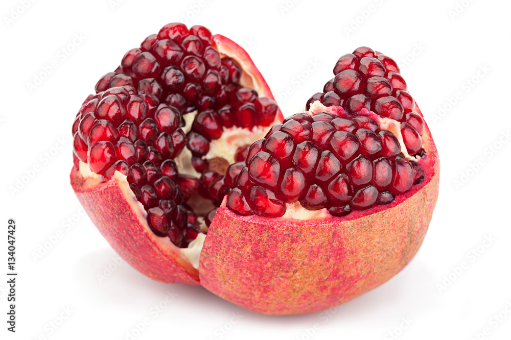 Pomegranate fruit on white Pomegranate fruit on white