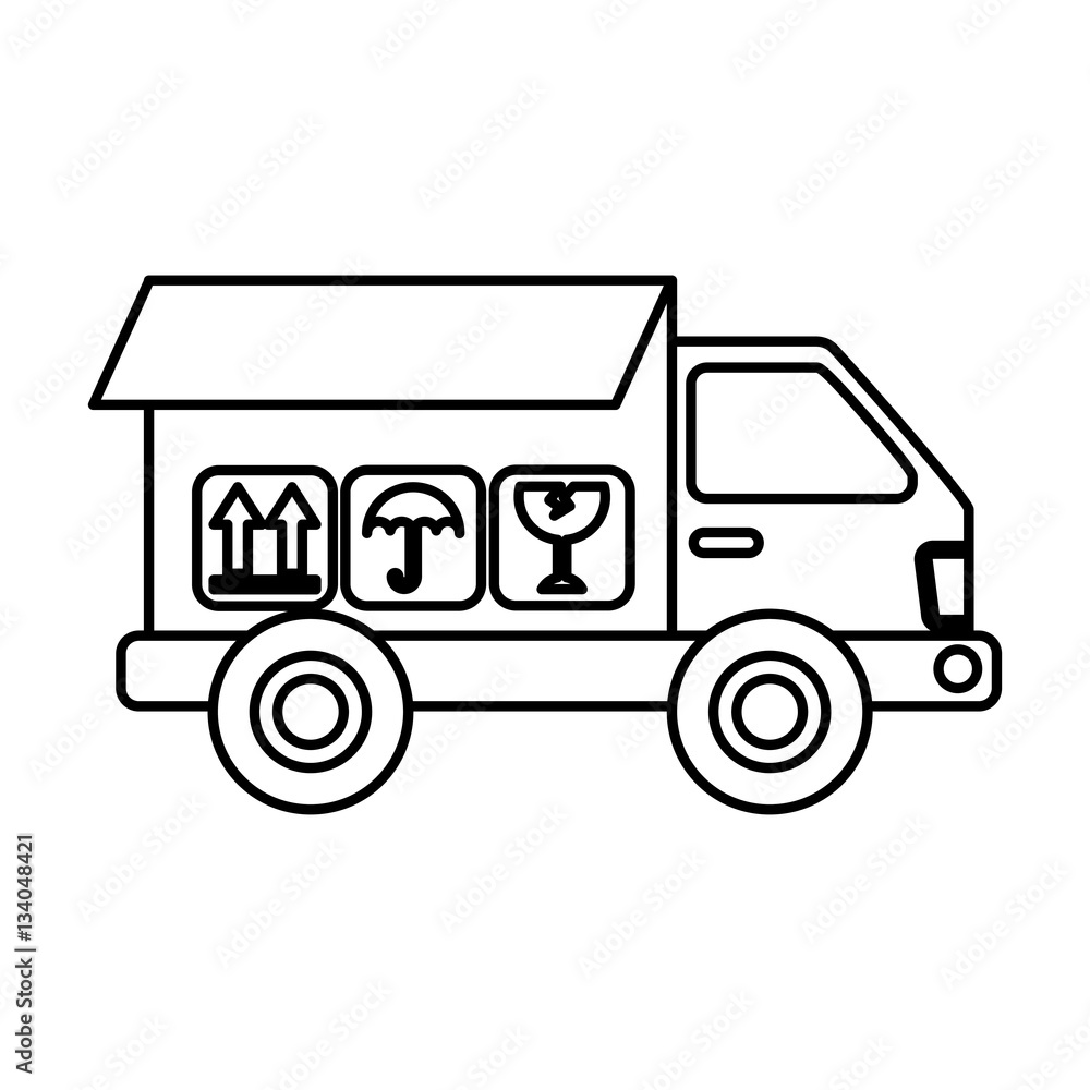 truck delivery vehicle icon vector illustration design truck delivery vehicle icon vector illustration design