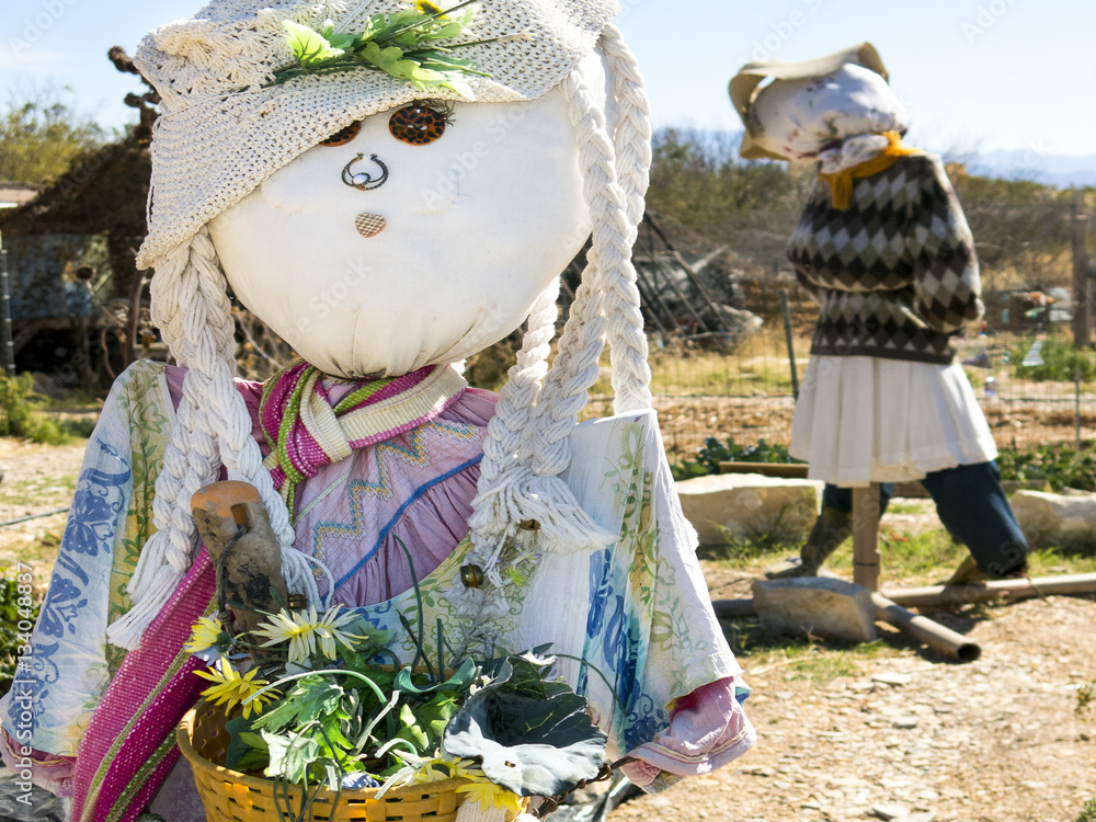 Obraz premium scarecrow gardens farmers market