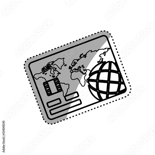 Bank credit card icon vector illustration graphic design